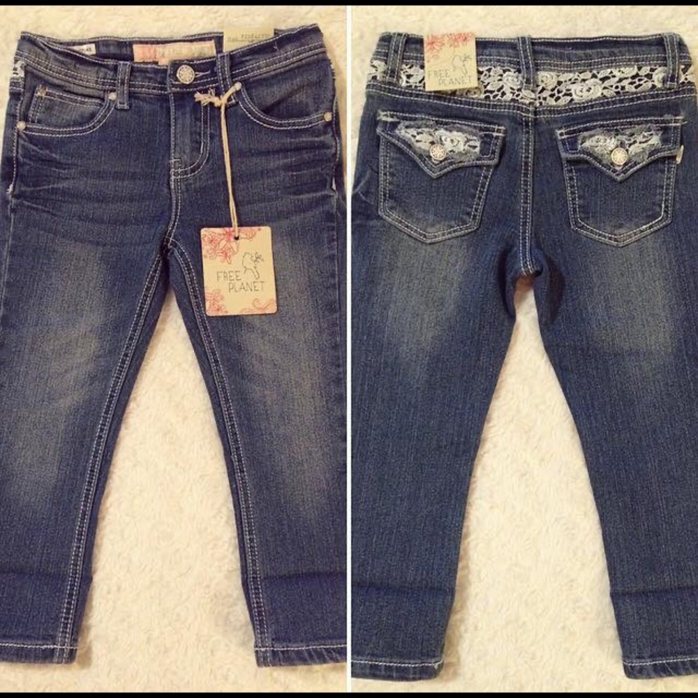 *NWT* Girl's skinny crop capri jeans